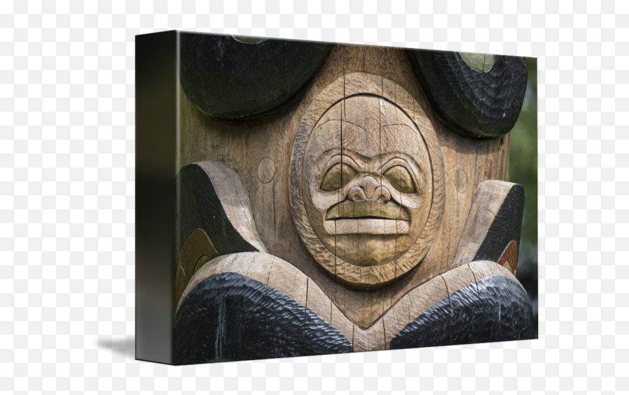 Detail Of Tlingit Totem Pole Sitka Alaska By Betty Sederquist - Carving Png,Totem Pole Png