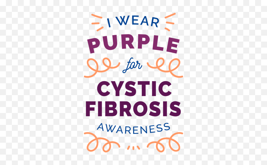 I Wear Purple For Cystic Fibrosis Awareness Curl Badge - Poster Png,Curl Png