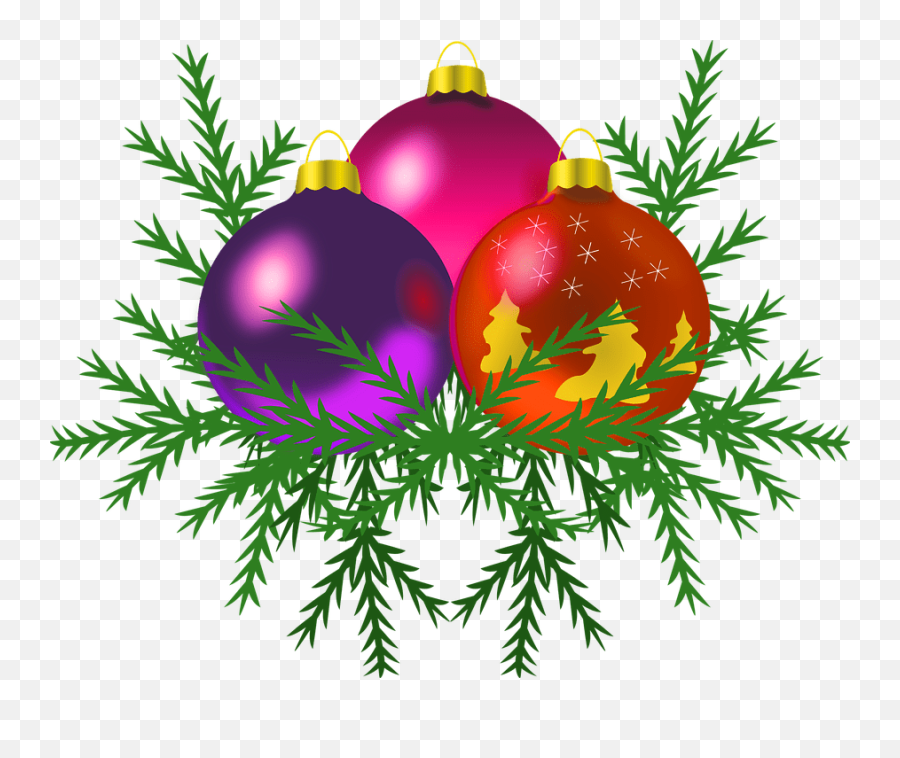 Christmas Baubles - Merry Christmas Eve Images Free,Christmas Tree Transparent Background