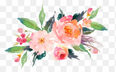 Water Color Flower Clip Freeuse - Watercolor Flowers Transparent Background Png,Florals Png