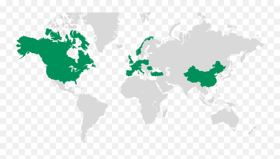 World Map - Corpoen Simple World Map Flat Png,Global Map Png