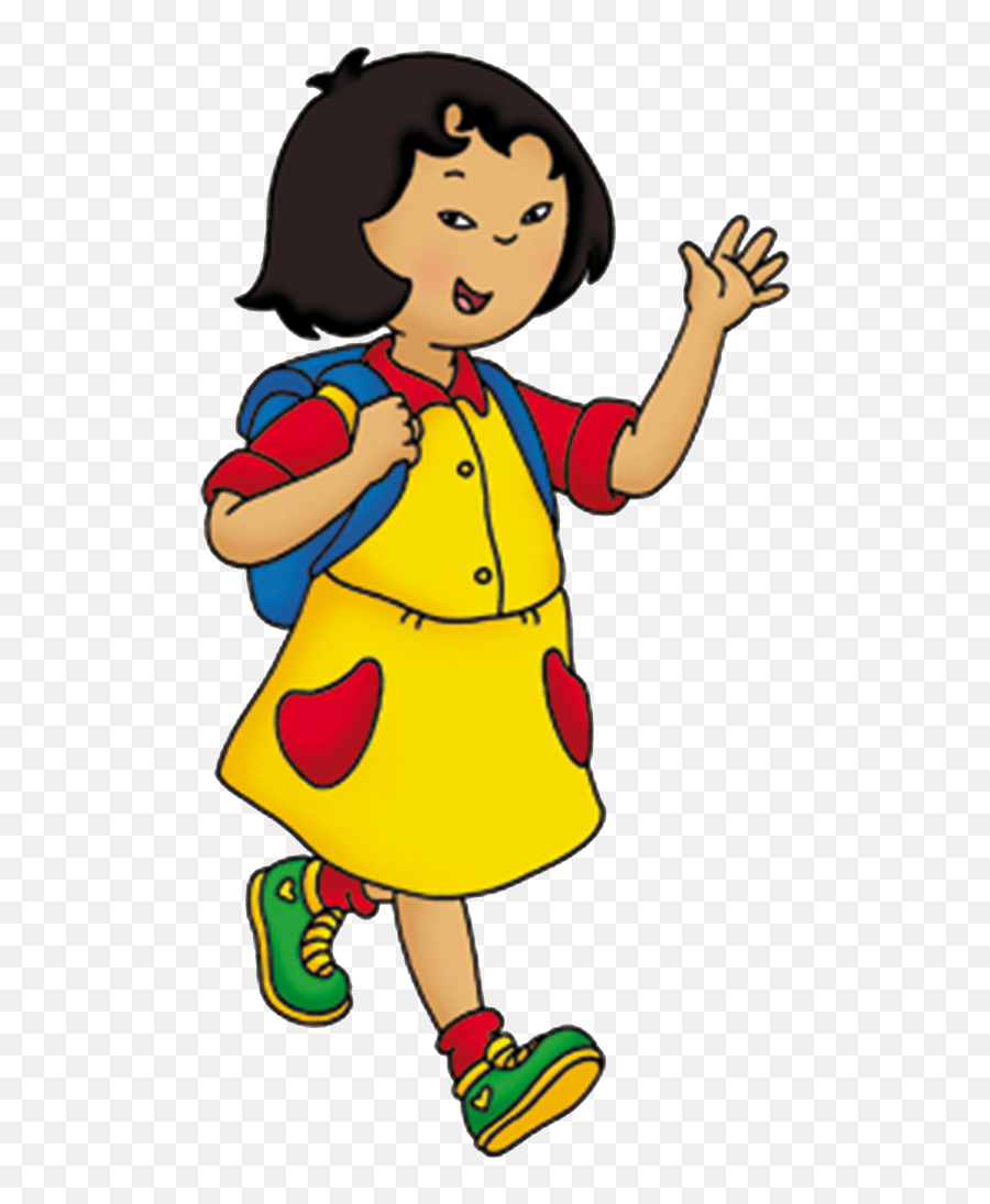 Friends Sarah Walking To School Png - Asian Cartoon Characters Disney,Caillou Png