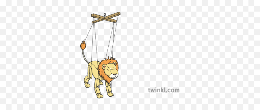 Lion Puppet Illustration - Twinkl Cartoon Png,Puppet Png