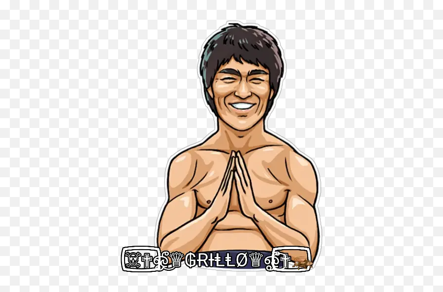 Bruce Lee Stickers For Whatsapp - Cartoon Png,Bruce Lee Png