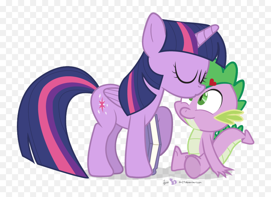 Smooch Spike Spikelove Straight Transparent Background - Spike Twilight My Little Pony Png,Sparkle Transparent Background