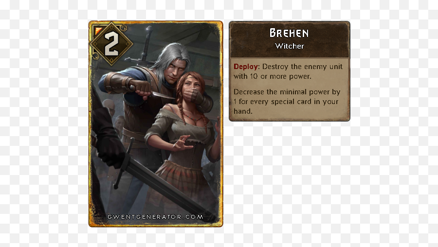 This Card I Designed Should Be A Viable Alternative To - Gwent Brehen Png,Geralt Png