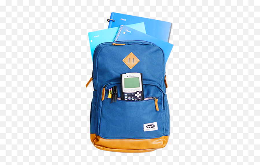 School Supplies - Aki Kurose Middle School Backpack With School Supplies Transparent Png,School Supplies Png