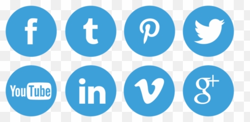 Download Include Primary Socials Nap - Media Logo Png Blue
