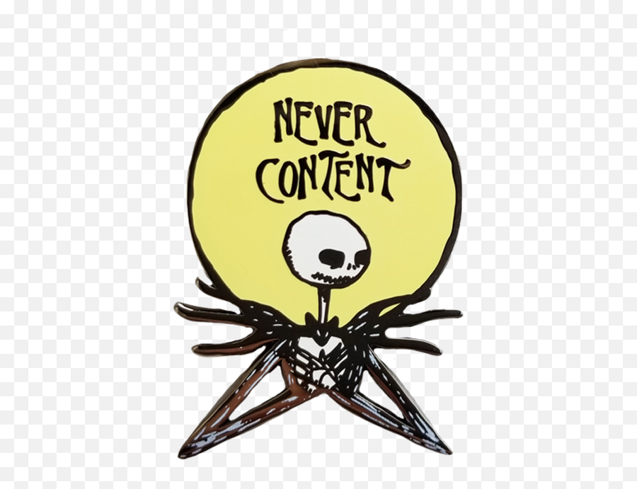 Never Content Jack Skellington Pin - Jack Skellington Cartoon Png,Jack Skellington Png