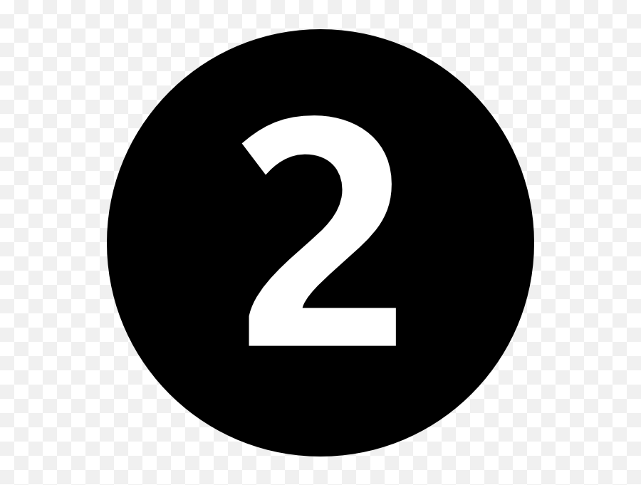Number 2 In Circle Transparent - Number 2 Clipart Circle Png,Number 2 Png