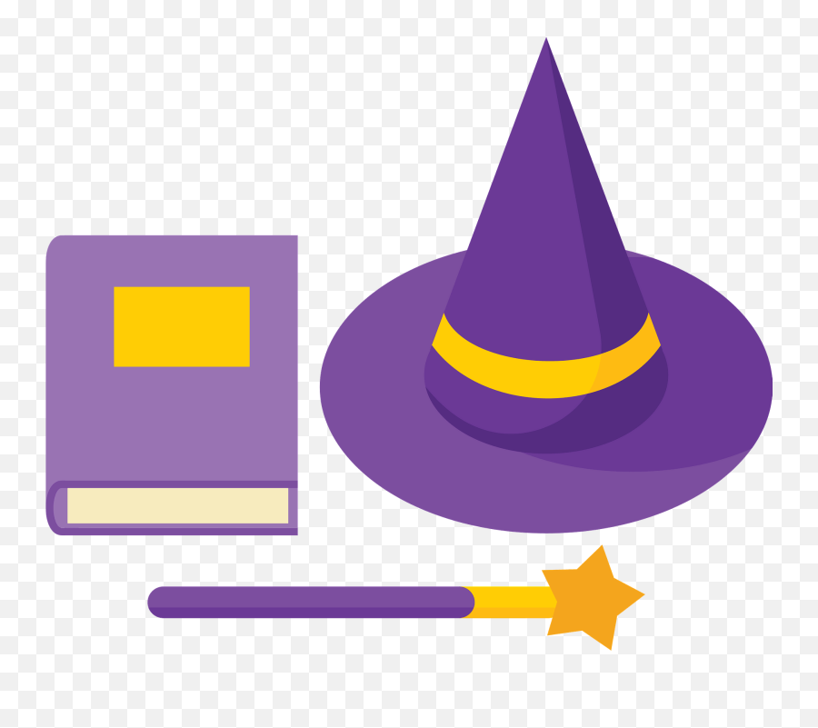 Magic Hat And Wand Clipart - Costume Hat Png,Magic Hat Png