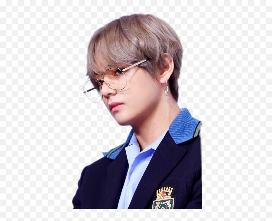 Download Taehyung Hairstyle Love Bts Her Yourself Kim Hq Png - Bts V With Glasses,Hairstyle Png
