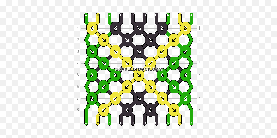 Normal Pattern 7304 Braceletbook - Friendship Bracelet Patterns Pride Png,Jamaican Flag Png