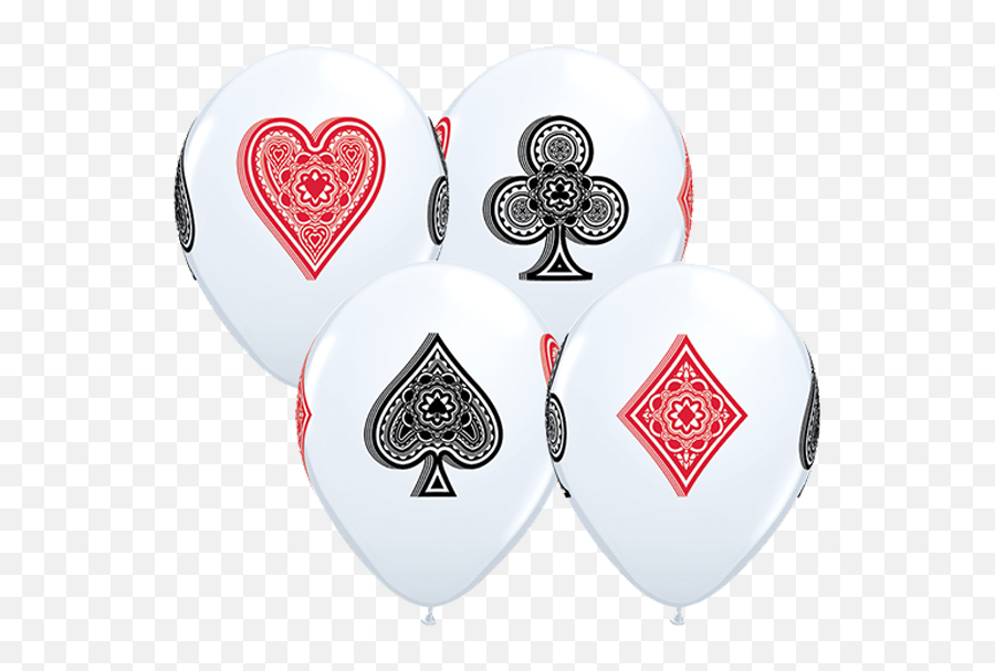 25 X 11 Card Suits Qualatex Latex Balloons U2014 Edu0027s Party Pieces - Coeur Pique Treffle Careaux Png,Card Suits Png