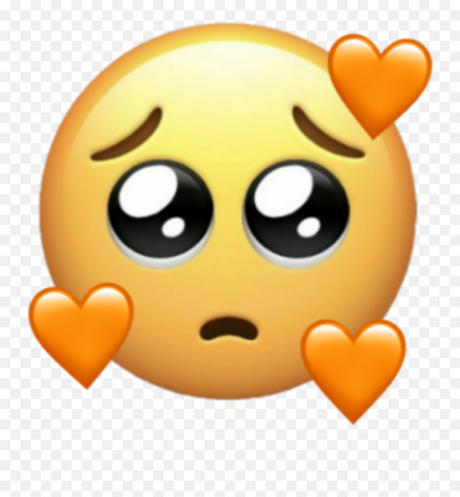 Heart Emoji Sad Puppyeyes Sticker By Chiara Morganti - Pleading Emoji With Hearts Png,Heart Eye Emoji Transparent