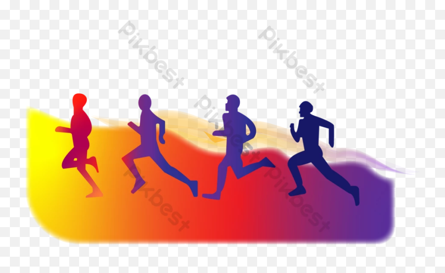 Olympic Marathon Running Sports Figures - Pessoas Correndo Desenho Png,Silhouettes Png