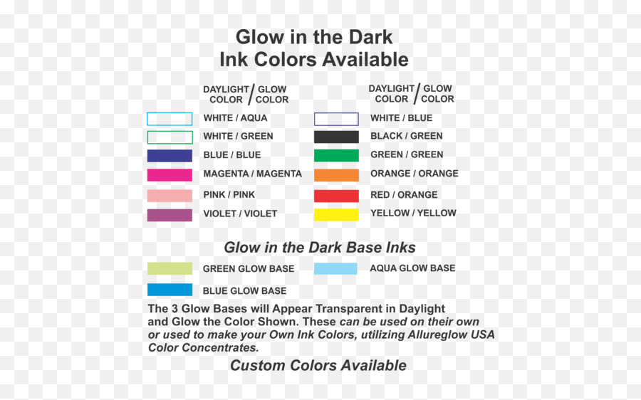 The Dark Screen Printing Inks - Glow In The Dark Screen Printing Ink Png,Red Glow Transparent