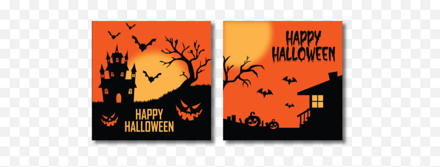 Halloween Banner Orange Sky Vectors - Graphics Png,Halloween Banner Png