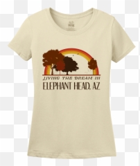 Living The Dream In Elephant Head Az Retro Unisex T - Shirt Png,Elephant Head Png