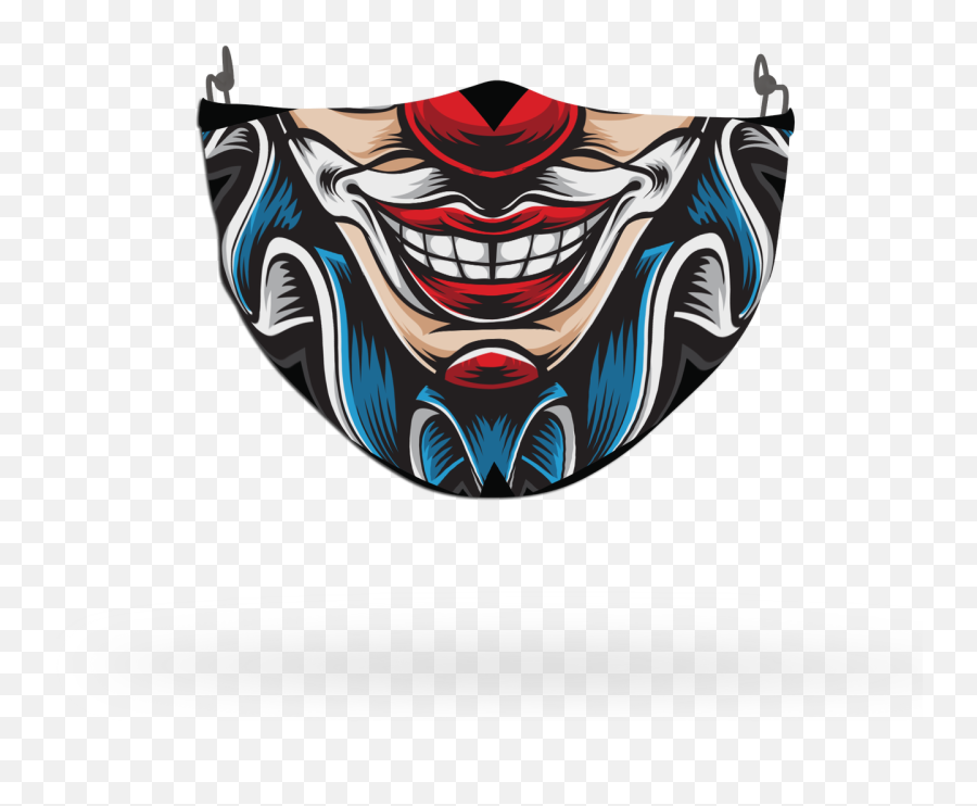Clown Mask Theme Face Covering Print 3 - For Adult Png,Clown Emoji Transparent