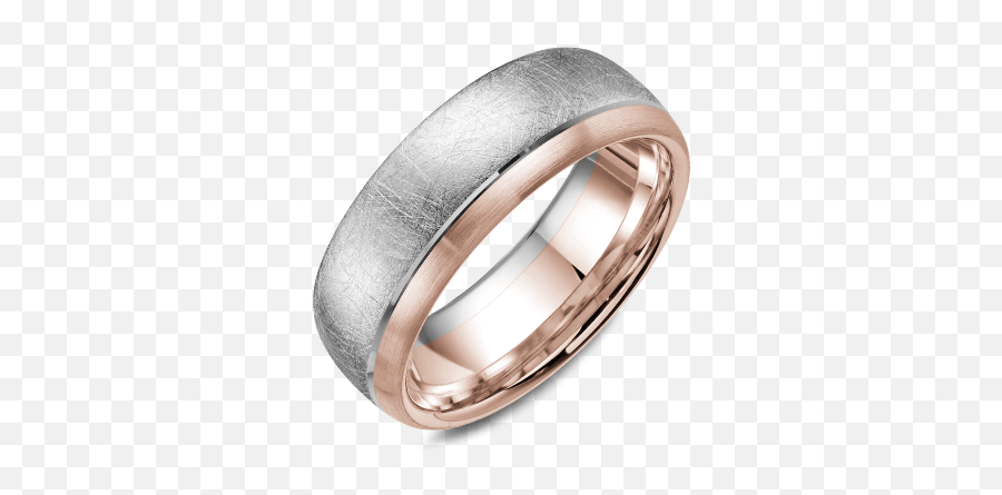 Wedding Rings Crownring - Rose Gold And Platinum Mens Band Png,Wedding Rings Png