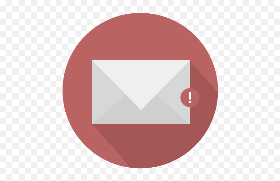 Red Warning Icon E Mail Png - mail Icon