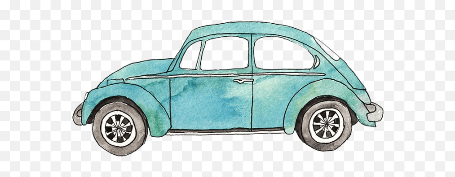 Vintage Car Watercolor - Painted Watercolor Car Png,Classic Car Png
