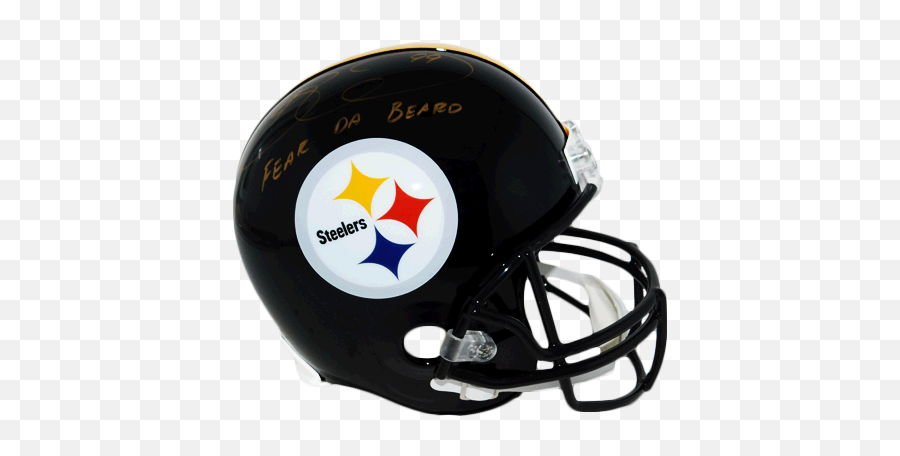 Brett Keisel Signed Fear The Beard Pittsburgh Steelers Full - Size Replica Football Helmet Jsa Pittsburgh Steelers Png,Steelers Png