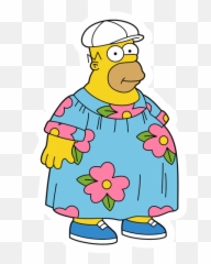 The Simpsons Fat Homer Sticker - Mania png