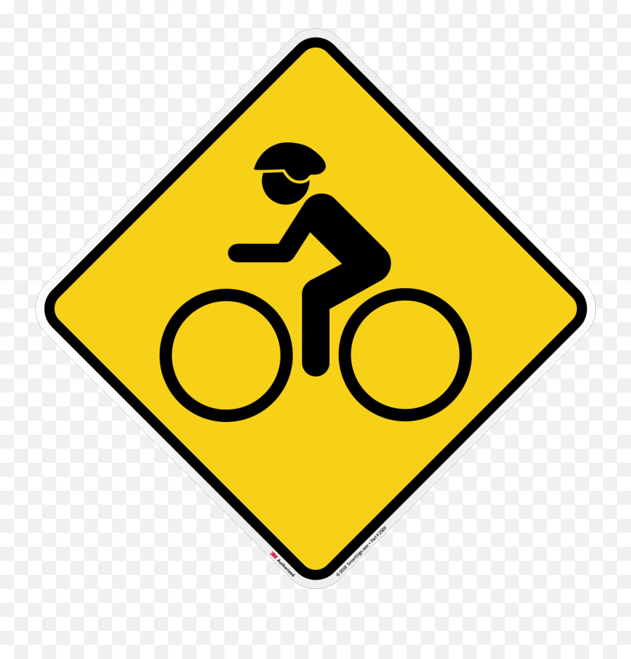 Bike Sign With Man Riding Symbol Sku K - 7898 Pedestrian And Bicycle Sign Png,Bike Icon