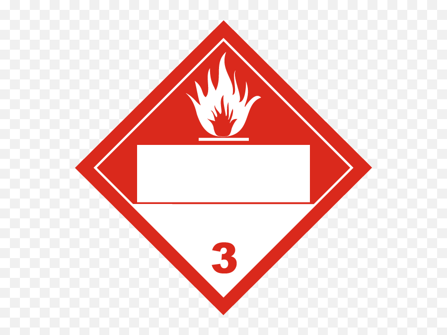 Blank Flammable Liquid Class 3 Placard - Flammable Liquid 3 Placard Png,Hazmat Icon