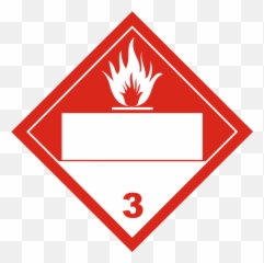 Blank Flammable Liquid Class 3 Placard - png