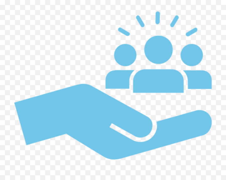 An Open Hand Holding Three People - Inclusion Icons Clipart Hand Holding Person Icon Png,Welfare Icon