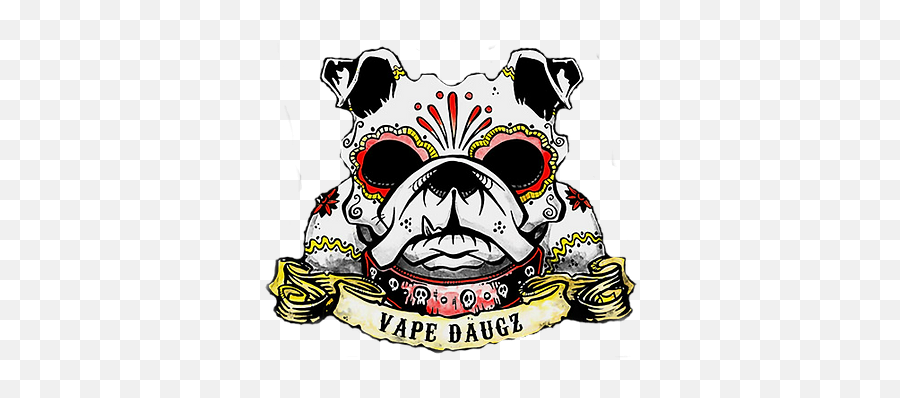Not Legal Age Vape - Daugz Bulldog Sugar Skull Tattoo Png,Skullcandy Icon Clips