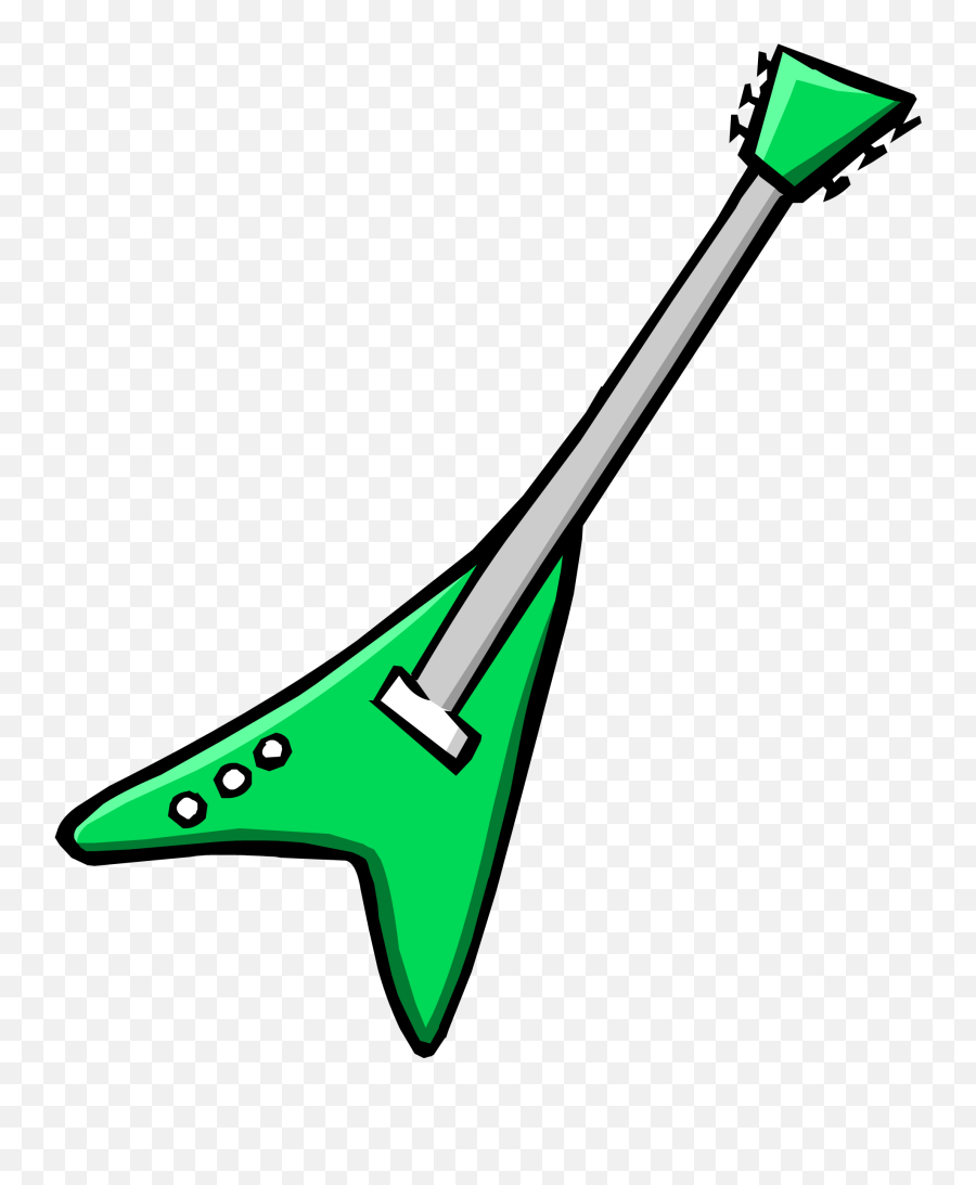 Electric Green Guitar Icon - Club Penguin Red Electric Electric Pink Guitar Cartoon Png,Icon Bracelet Red Png