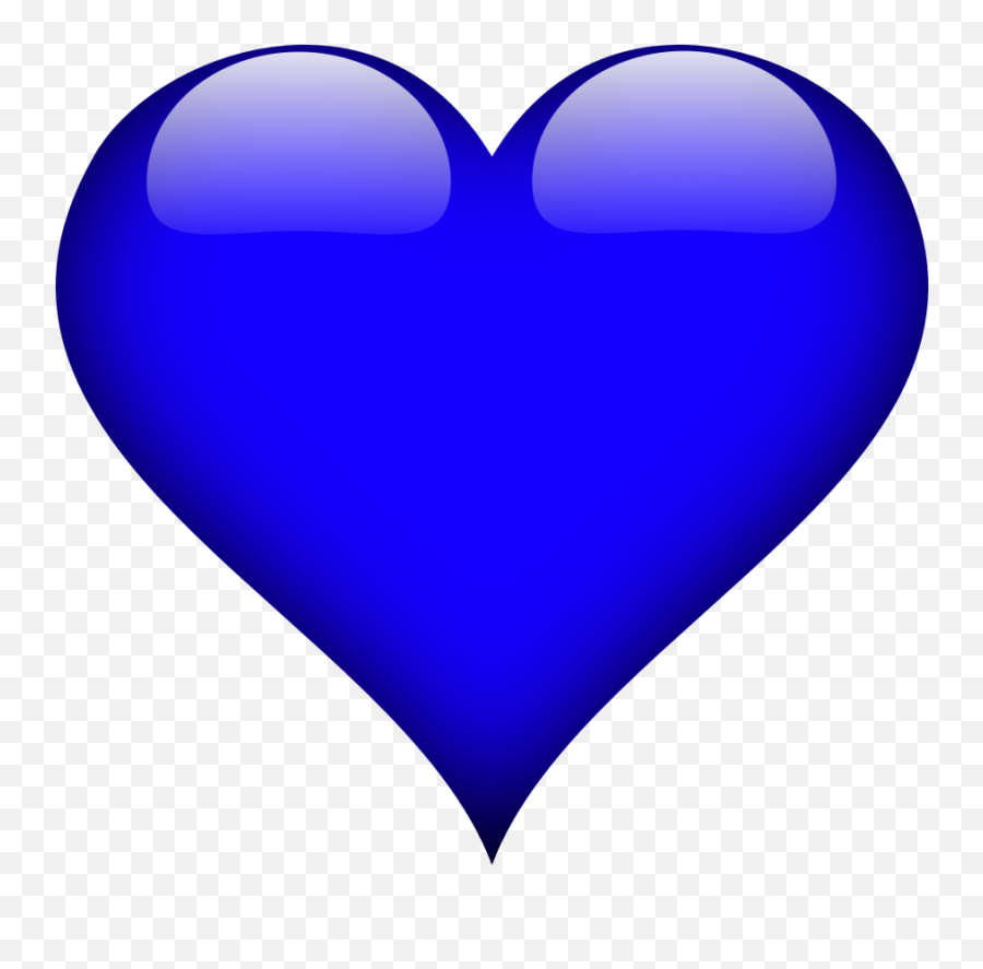 Hd Free Download Blue 3d Png Heart Trans 939968 - Png Térkép Jelöl,Hearts Transparent Background