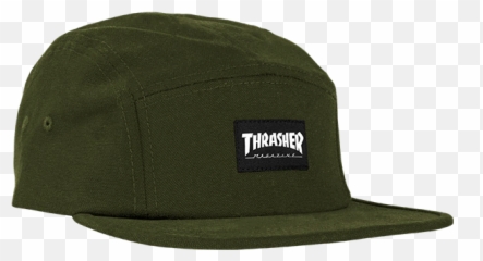 Thrasher Mag Logo 5panel Hat Adj - ARMY Thrasher png