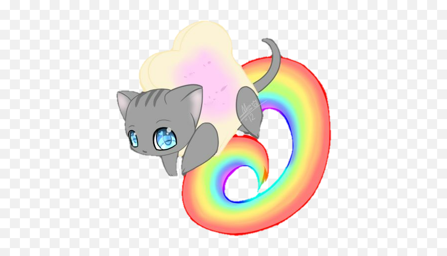 Nyancat Kawaii Cute Cat Kitty - Pusheen Cute Nyan Cat Png,Nyan Cat Transparent