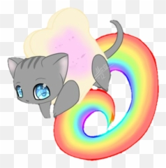 Nyancat Kawaii Cute Cat Kitty - Pusheen Cute Nyan Cat Png,Nyan Cat Transparent