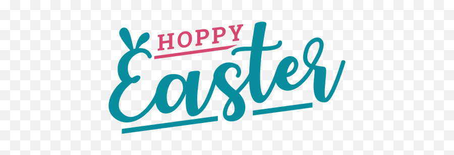 Happy Easter Bunny Ears Lettering - Transparent Happy Easter Png,Happy Easter Png