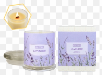 Lavender Beeswax Jar Candle - Candle Png,Lavender Png