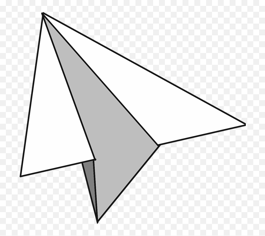 White Paper Plane Png Image Glider - Triangle,Paper Airplane Png