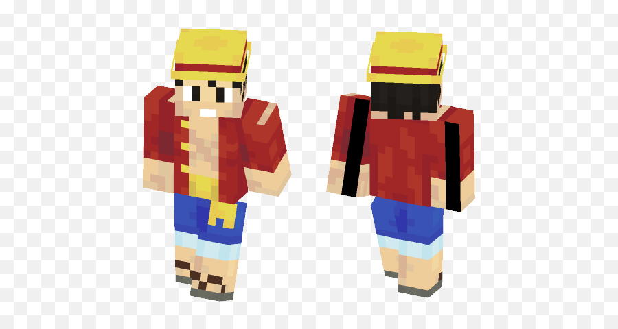 Download Monkey D Luffy One Piece Minecraft Skin For Free - Tohka Yatogami Minecraft Skin Png,One Piece Luffy Png