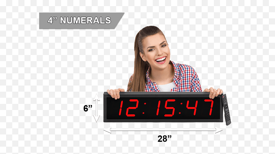 Bigtimeclocks U2013 Large Led Countdown U0026 Other Digital Clocks - Digital Clock Png,Digital Clock Png