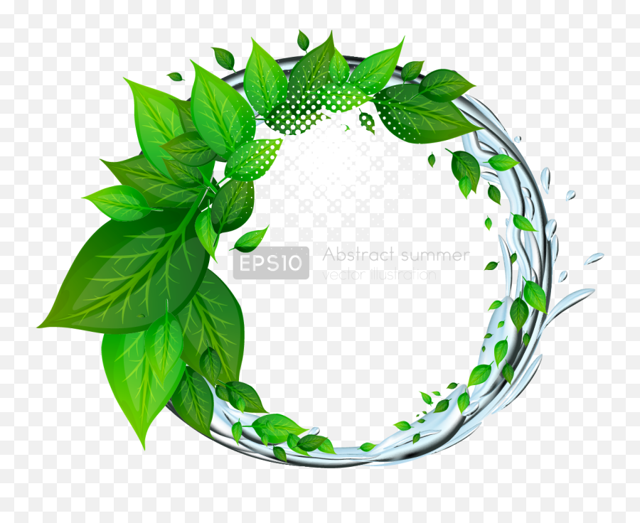 Green Leaf Png - Decorative Leaf Png Picture Circle Leaves Banners De Ecologia,Green Leaves Png