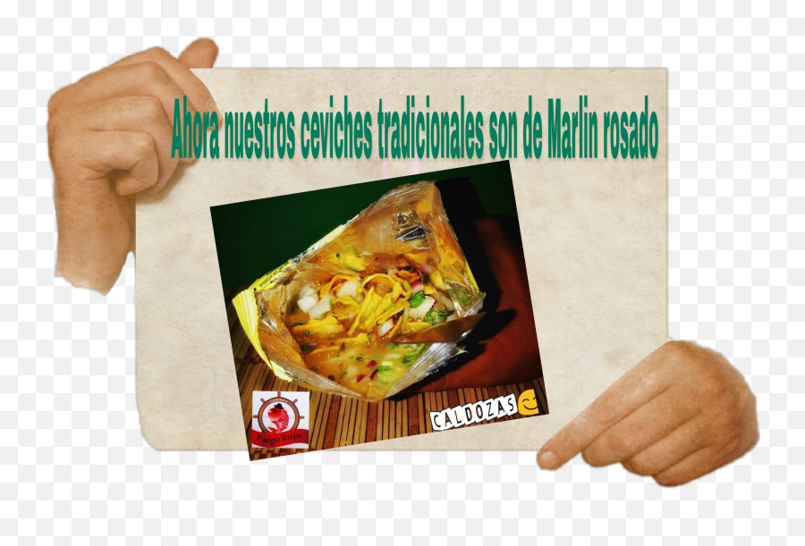 Ceviche Pargo Sticker By Paoch1511 - Hands Holding Paper Png,Ceviche Png