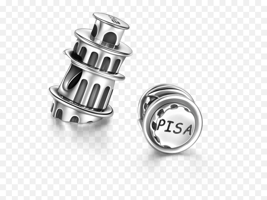 Leaning Tower Of Pisa Charm Silver - Charms De Viajes Png,Leaning Tower Of Pisa Png