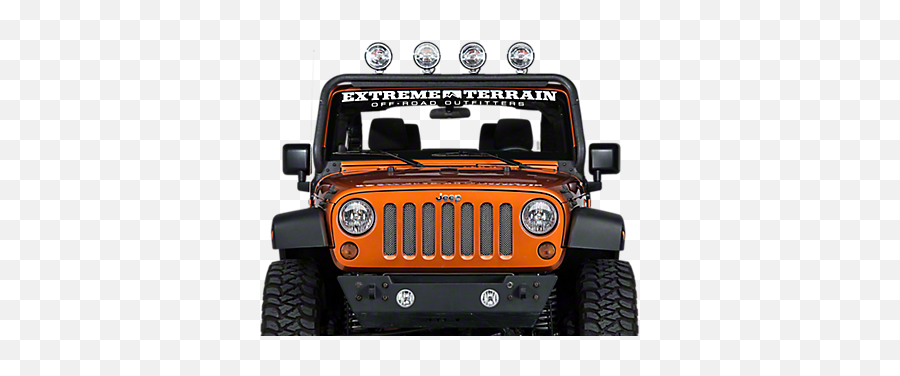Orange Jeep Png Picture - Jeep Wrangler 4 Lights,Jeep Png