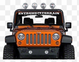 Orange Jeep Png Picture - Jeep Wrangler 4 Lights,Jeep Png