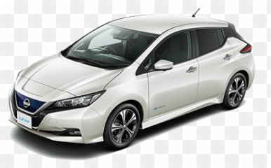 Rental Cars In Japan - Nissan Leaf Pearl White Black Png,Car Transparent